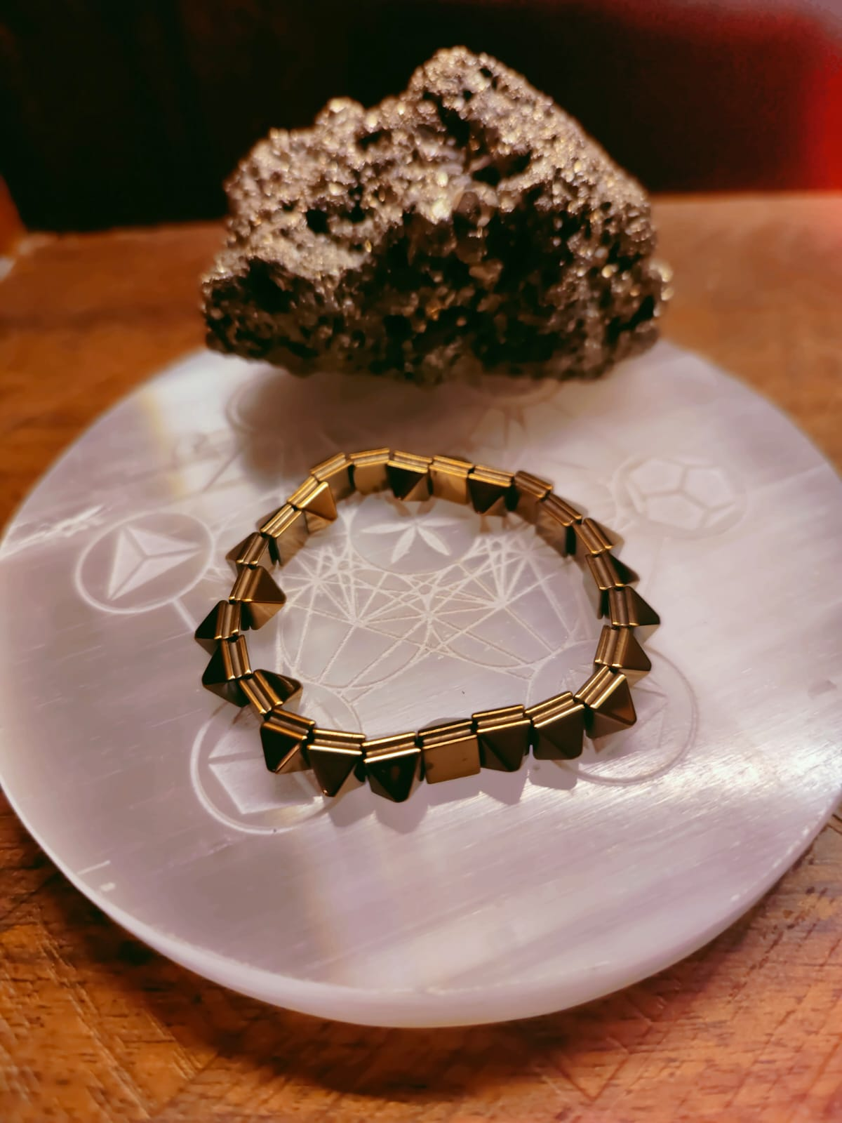 Pyrite Pyramid Bracelet