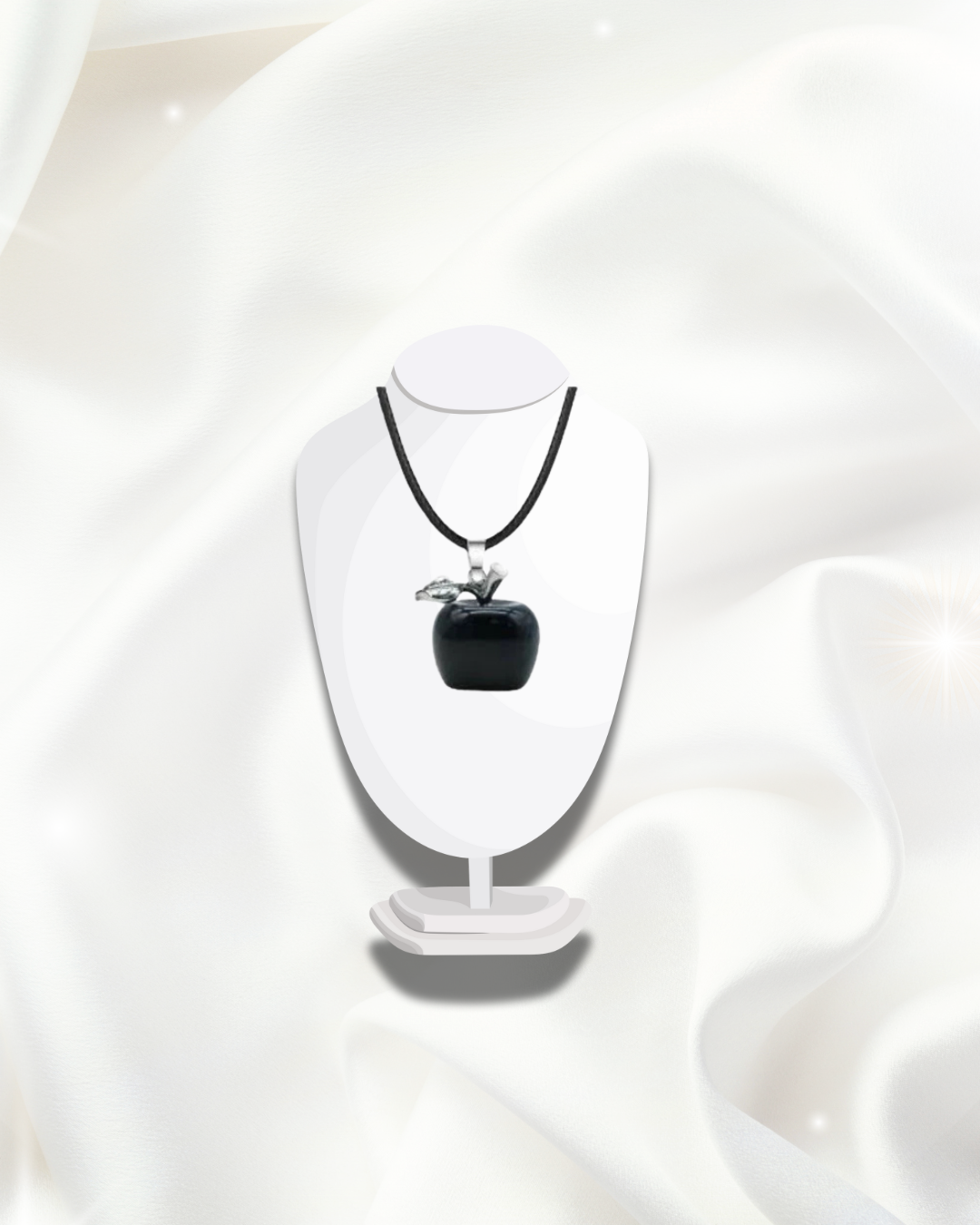 Black Obsidian Apple-Shaped Pendant