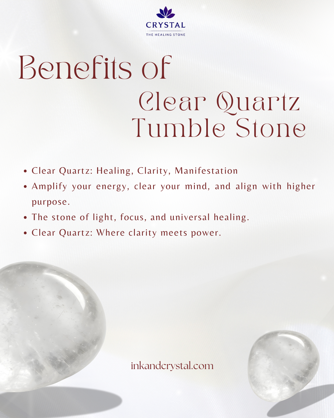 Clear Quartz Tumble Stone – The Master Healer & Energy Amplifier