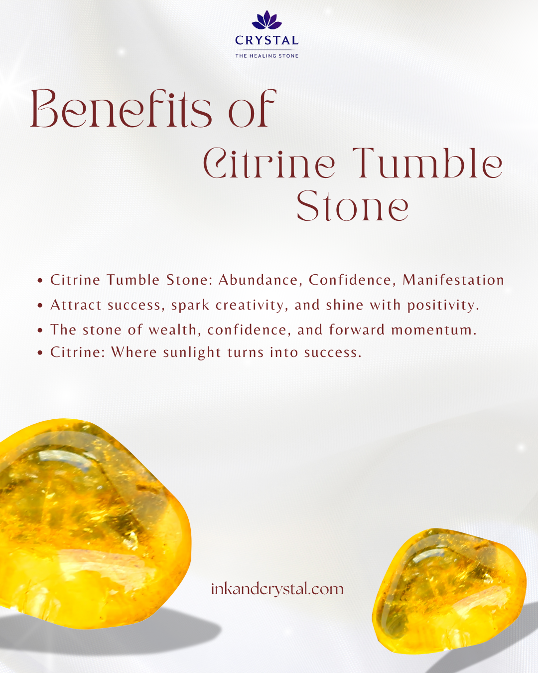 Citrine Tumble Stone – The Stone of Abundance, Success & Positivity
