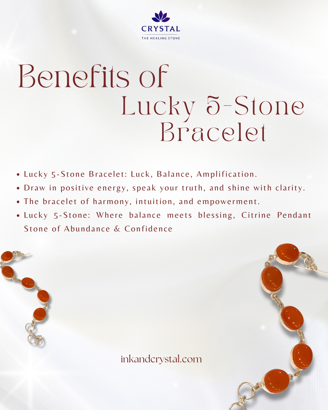 Crystal Bracelet – Lucky 5-Stone Collection
