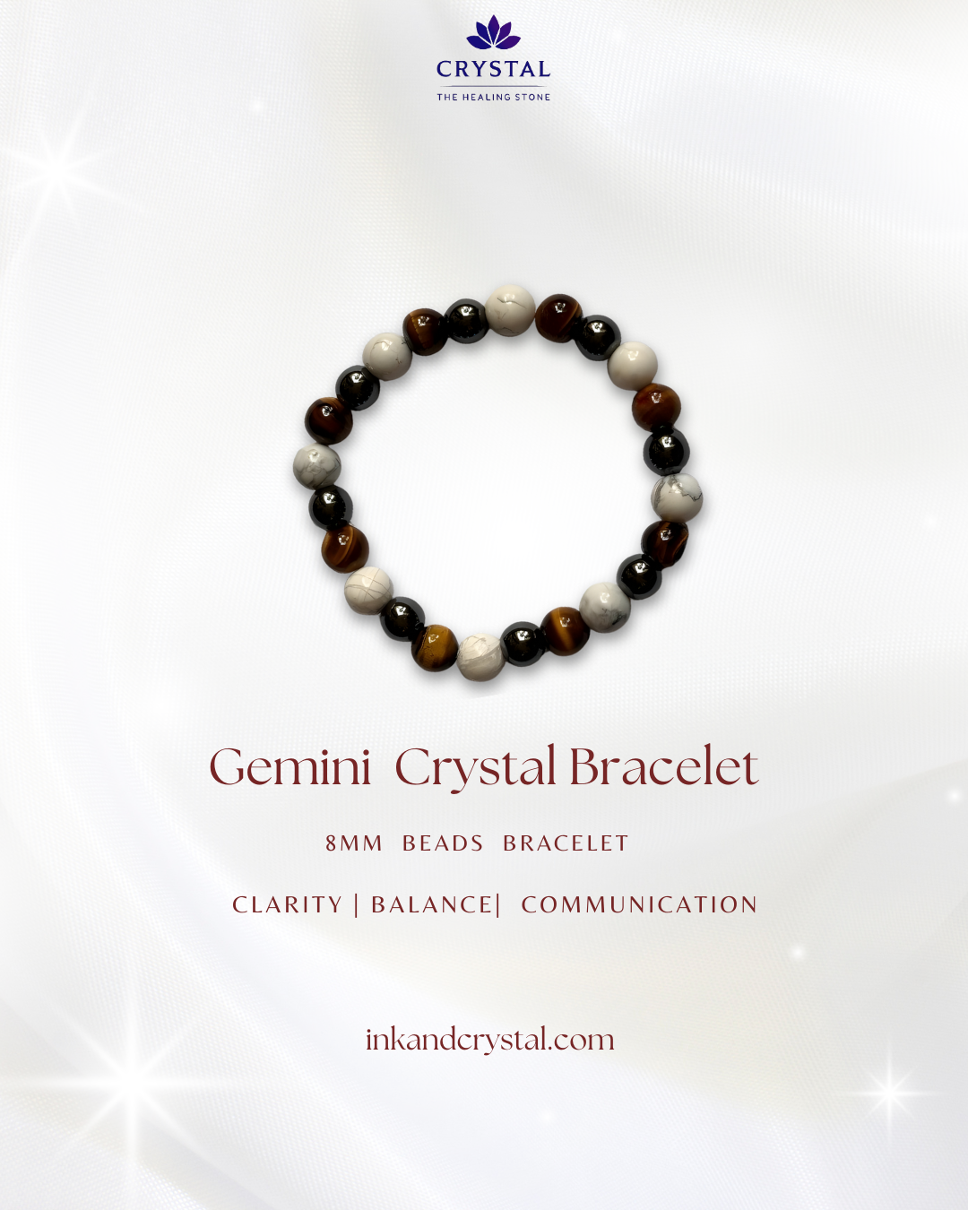 Gemini Crystal Bracelet – Enhance Clarity, Balance & Communication