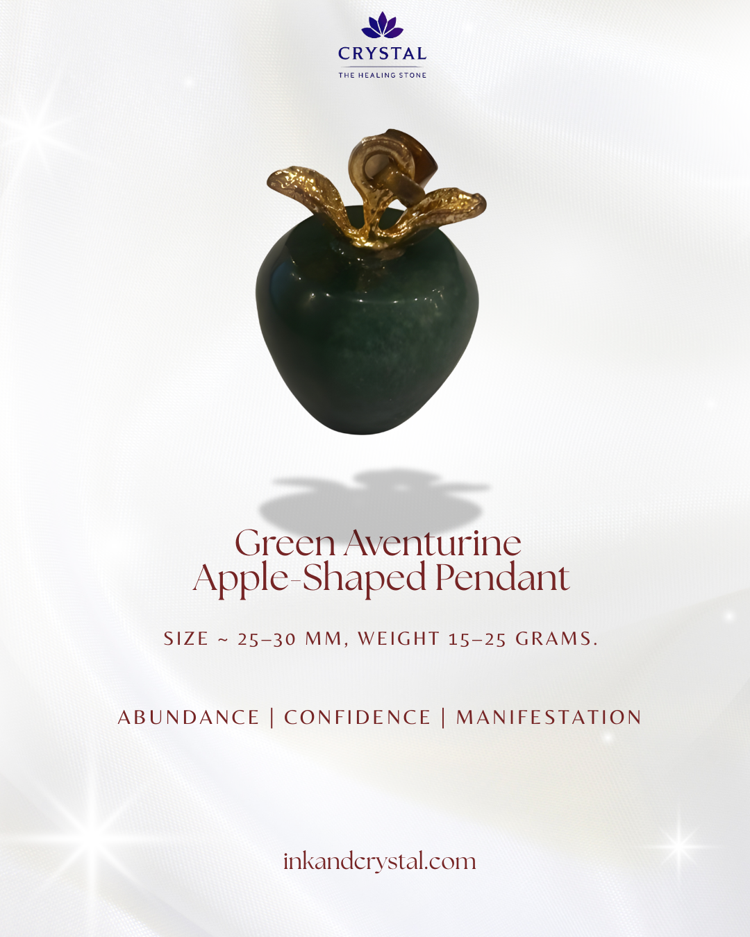 Green Aventurine Apple-Shaped Pendant