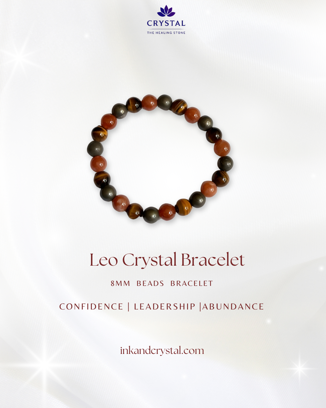 Leo Crystal Bracelet – Empower Confidence, Leadership & Abundance