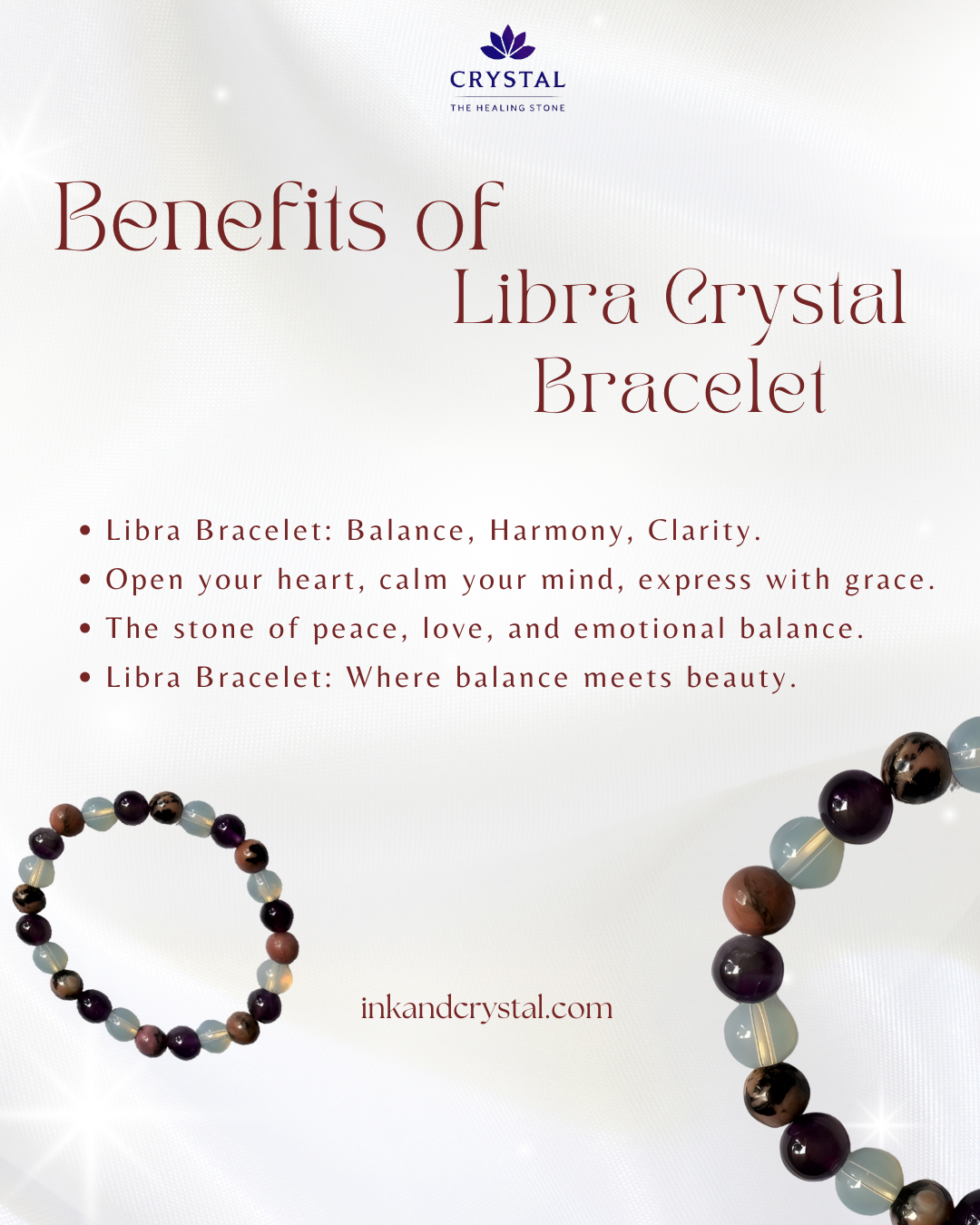 Libra Crystal Bracelet – Balance, Harmony & Emotional Clarity