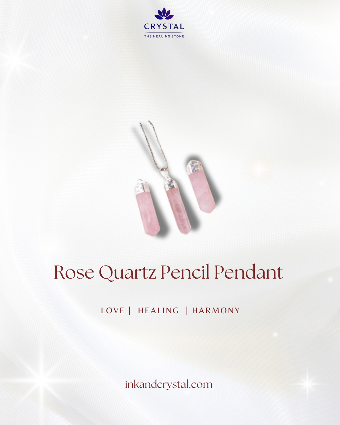 Rose Quartz Pencil Pendant