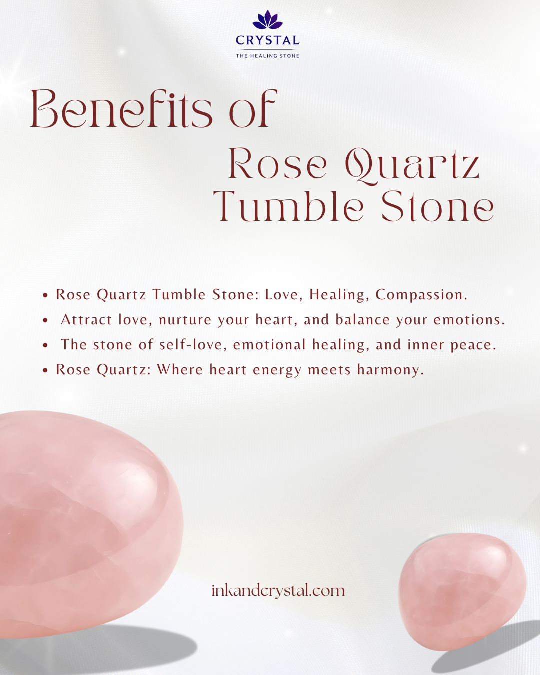 Rose Quartz Tumble Stone – The Stone of Love & Heart Healing