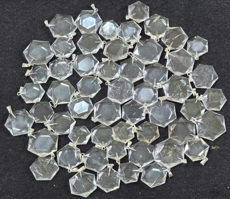Clear Quartz Crystal Pendant – Hexagon