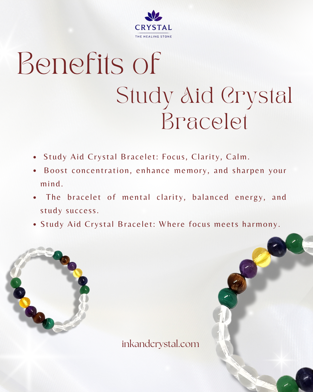 Study Aid Crystal Bracelet
