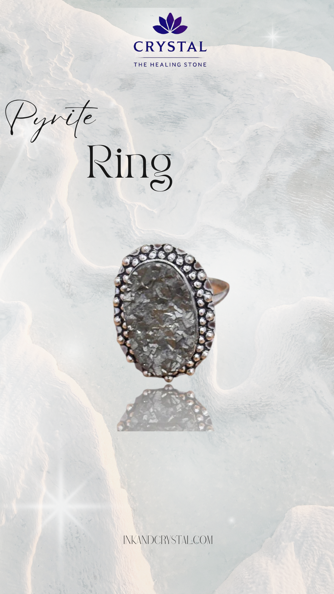 Pyrite Cluster Ring – Financial Abundance