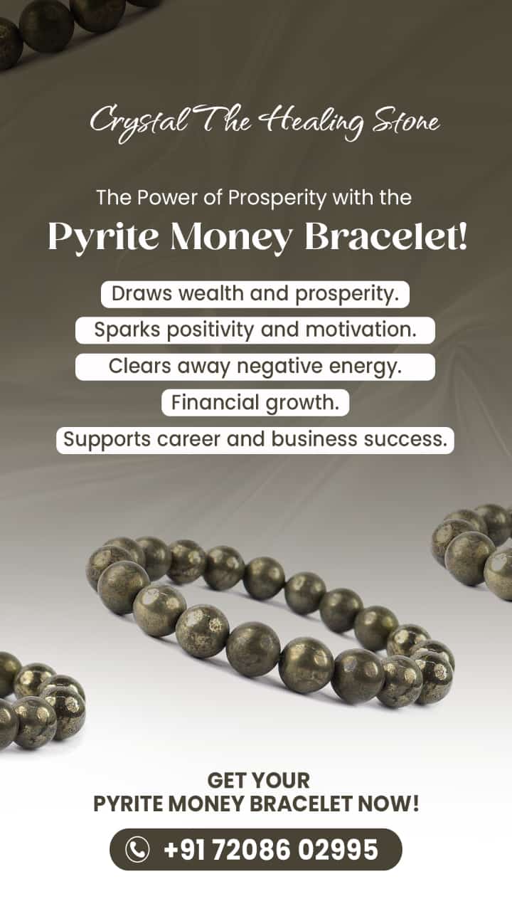 Natural Pyrite Crystal Bracelet – Positivity & Financial Abundance