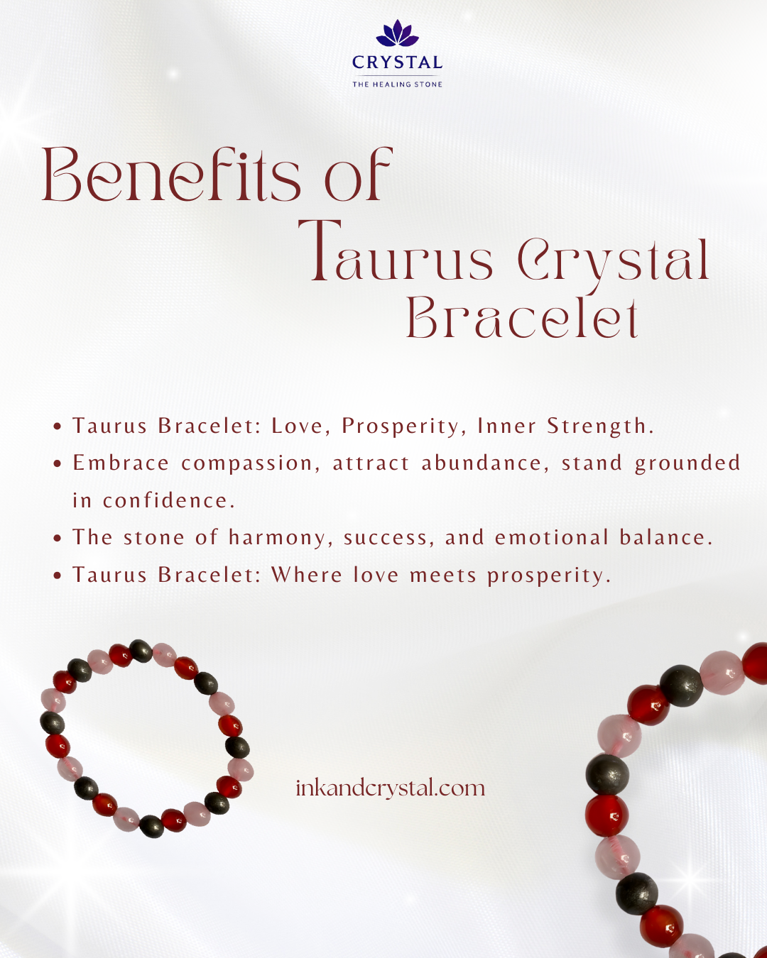 Taurus Crystal Bracelet – Embrace Love, Prosperity & Inner Strength