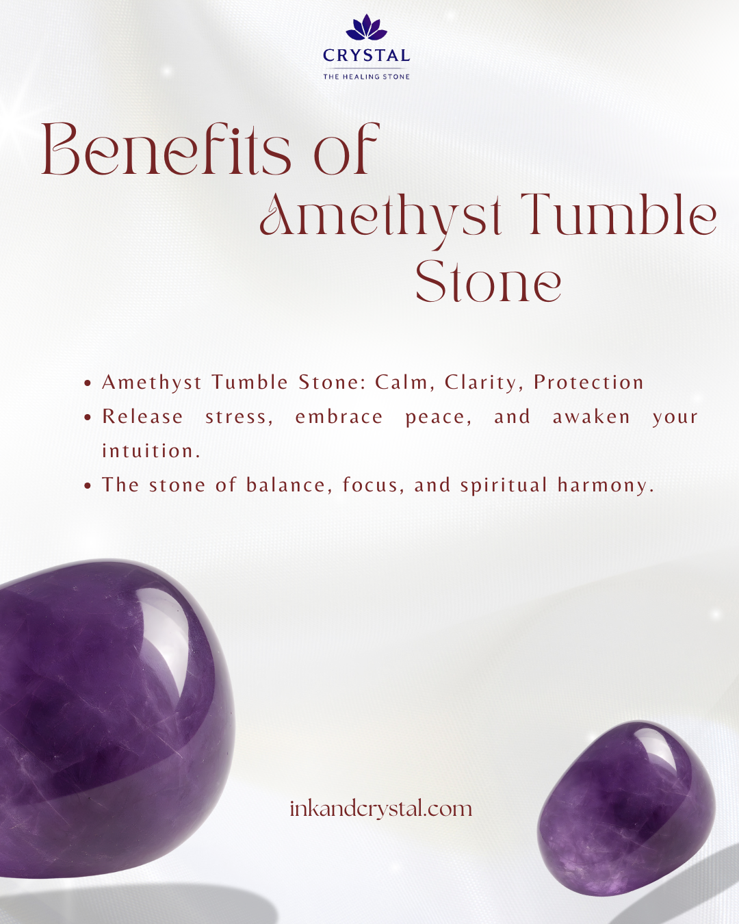Amethyst Tumble Stone – The Stone of Calm & Clarity