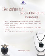 Black Obsidian Apple-Shaped Pendant