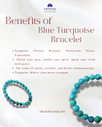 Blue Turquoise (Firoza) Bracelet – Stone of Peace & Protection