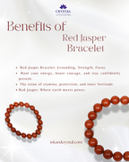 Red Jasper Round Beads Bracelet