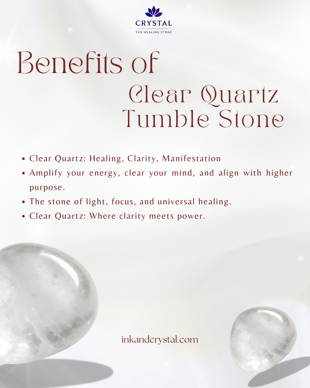 Clear Quartz Tumble Stone – The Master Healer & Energy Amplifier