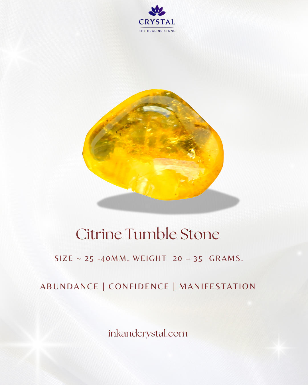 Citrine Tumble Stone – The Stone of Abundance, Success & Positivity
