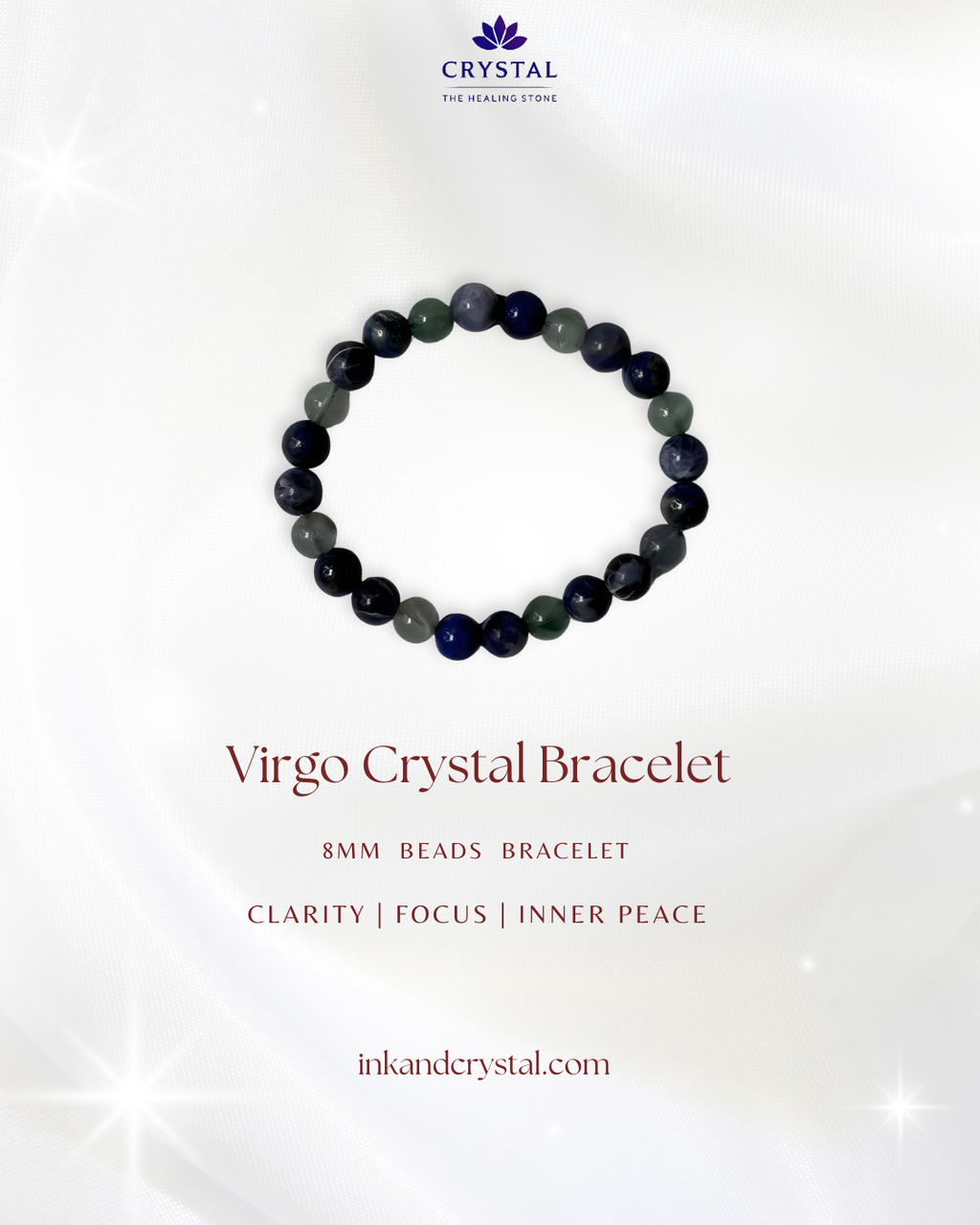 Virgo Crystal Bracelet – Enhance Clarity, Focus & Inner Peace