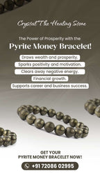 Natural Pyrite Crystal Bracelet – Positivity & Financial Abundance